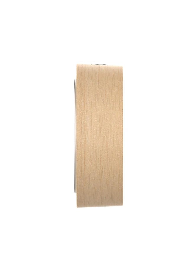 LANRU Beech Wood Digital Clock Dual Alarm Snooze USB Alarm Clock Table Thermometer Electronic LED Wooden Desk Clock 4-Level Brightness for Living Room Office - Image 4